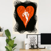 Poster Erté - Aces Suite, Heart (Bureau à domicile)