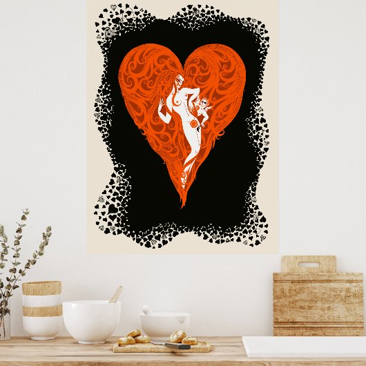 Poster Erté - Aces Suite, Heart (Cuisine)