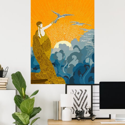 Poster Erté - Ailes de la Victoire (Bureau à domicile)