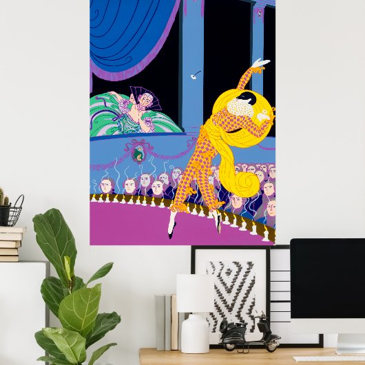 Poster Erté - Arlequin (Bureau à domicile)