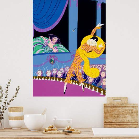 Poster Erté - Arlequin (Cuisine)