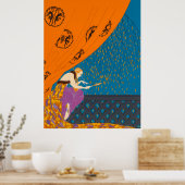 Poster Erté - Automne (Cuisine)
