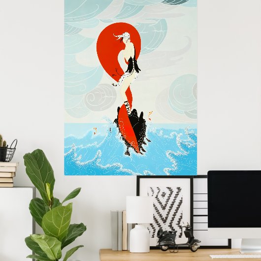 Poster Erté - bloqué (Bureau à domicile)