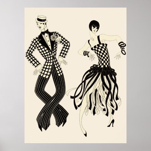 Poster Erté - Charleston couple (Devant)