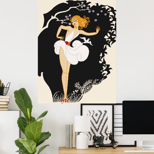 Poster Erté - Charnos (Bureau à domicile)