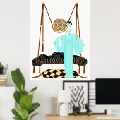Poster Erté - Coussin Swing (Bureau à domicile)