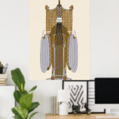 Poster Erté - Design de costume pour un Mandarin, Aladin (Bureau à domicile)