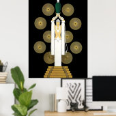 Poster Erté - Emerald Vase [Version de nuit] (Bureau à domicile)