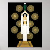 Poster Erté - Emerald Vase [Version de nuit] (Devant)
