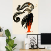 Poster Erté - Flammes d'amour (Bureau à domicile)