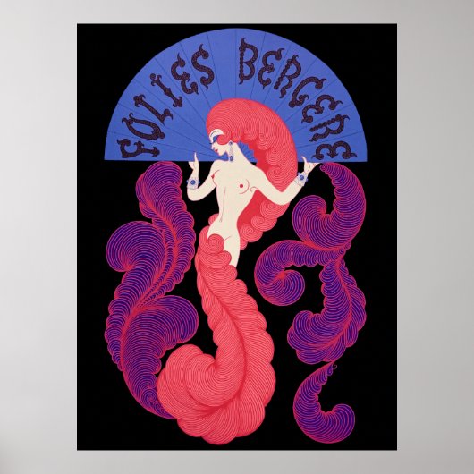Poster Erté - Folies Bergere [Version Nocturne] (Devant)