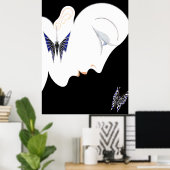 Poster Erté - Harper's Bazaar, mai 1928 [Nuit] (Bureau à domicile)