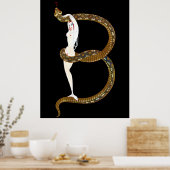 Poster Erté - La lettre B de la suite Alphabet, 1976 (Cuisine)