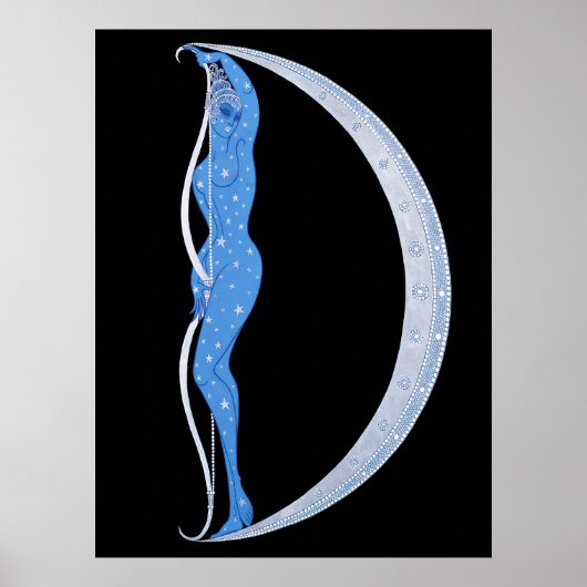 Poster Erté - La Lettre D de la Suite Alphabet, 1976 (Devant)