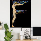 Poster Erté - La Lettre F de la Suite Alphabet, 1976 (Bureau à domicile)