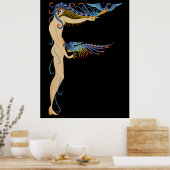 Poster Erté - La Lettre F de la Suite Alphabet, 1976 (Cuisine)