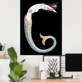 Poster Erté - La Lettre G de la Suite Alphabet, 1976 (Bureau à domicile)