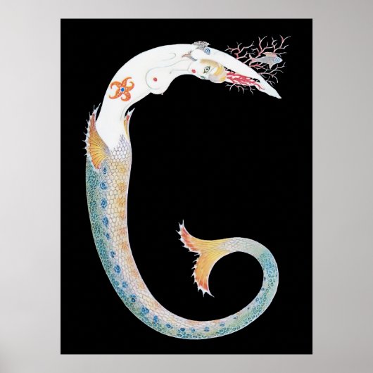 Poster Erté - La Lettre G de la Suite Alphabet, 1976 (Devant)