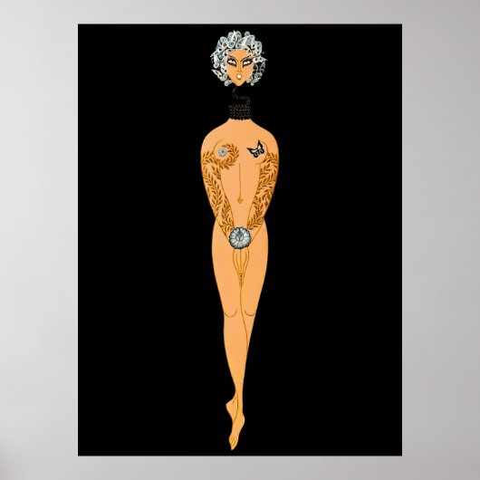 Poster Erté - La Lettre I de l'Alphabet Suite, 1976 (Devant)