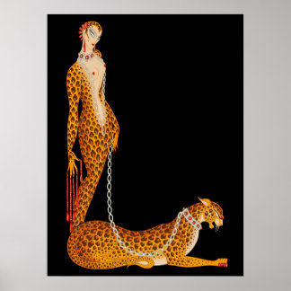 Poster Erté - La Lettre L de la Suite Alphabet, 1976