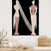 Poster Erté - La lettre N de la suite Alphabet, 1976 (Cuisine)