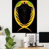 Poster Erté - La Lettre P de la Suite Alphabet, 1976 (Bureau à domicile)