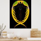 Poster Erté - La Lettre P de la Suite Alphabet, 1976 (Cuisine)