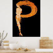 Poster Erté - La Lettre P de la Suite Alphabet, 1976 (Cuisine)