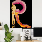 Poster Erté - La Lettre R de la Suite Alphabet, 1976 (Bureau à domicile)
