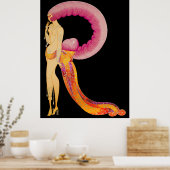 Poster Erté - La Lettre R de la Suite Alphabet, 1976 (Cuisine)