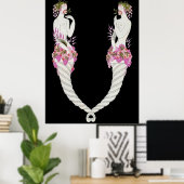 Poster Erté - La Lettre V de la Suite Alphabet, 1976 (Bureau à domicile)