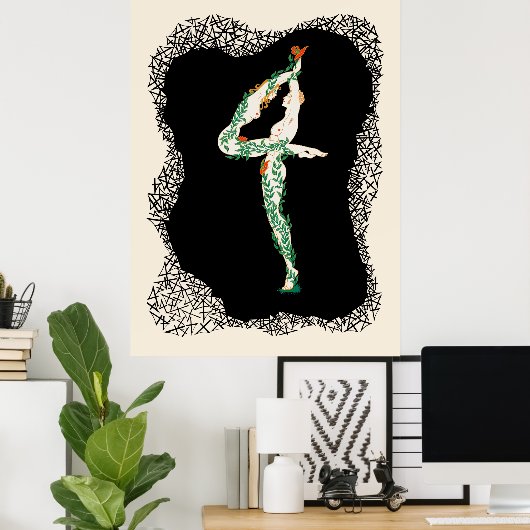 Poster Erté - La Suite Numéraux, Le Numéro 4 (Bureau à domicile)