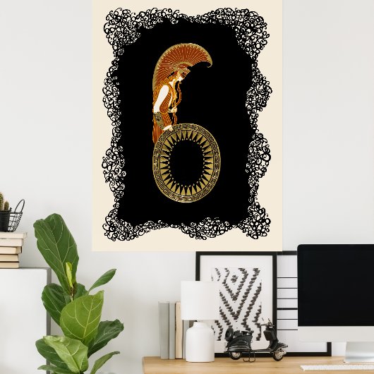 Poster Erté - La Suite Numéraux, Le Numéro 6 (Bureau à domicile)