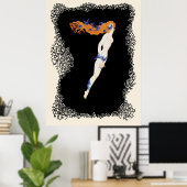 Poster Erté - La Suite Numéraux, Le Numéro 7 (Bureau à domicile)