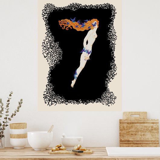 Poster Erté - La Suite Numéraux, Le Numéro 7 (Cuisine)
