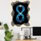 Poster Erté - La Suite Numéraux, Le Numéro 8 (Bureau à domicile)