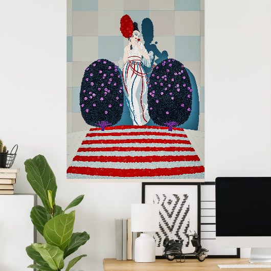 Poster Erté - Lafayette (Bureau à domicile)