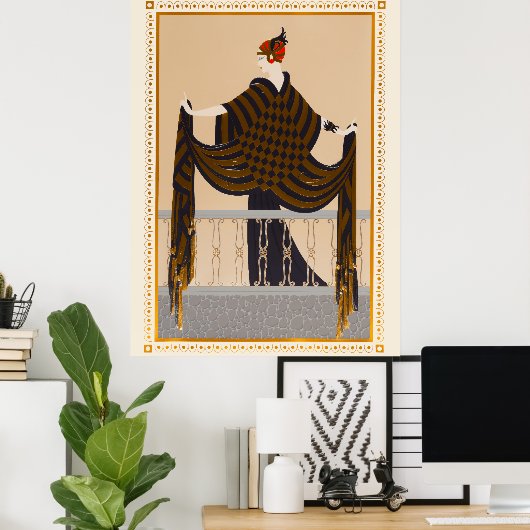 Poster Erté - Le Balcon (Bureau à domicile)