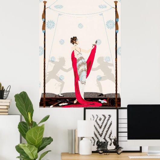 Poster Erté - Le Duel (Bureau à domicile)