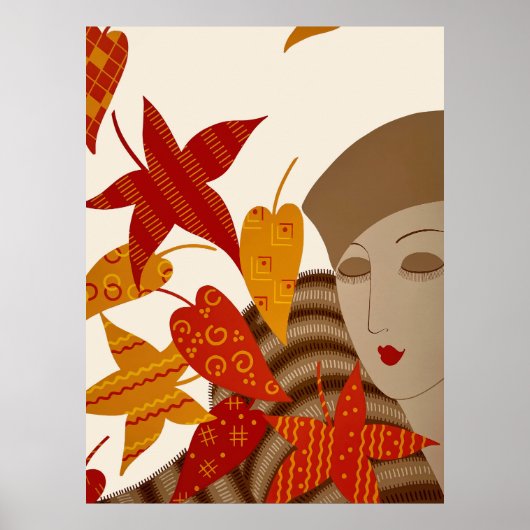 Poster Erté - Les Saisons, Automne (Devant)