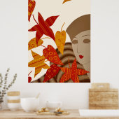 Poster Erté - Les Saisons, Automne (Cuisine)