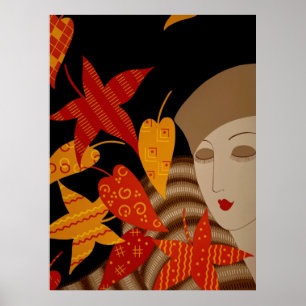 Poster Erté - Les Saisons, Automne [Nuit]