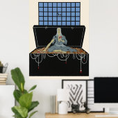Poster Erté - Les Sept Péchés Mortels Suite, Avarice (Bureau à domicile)