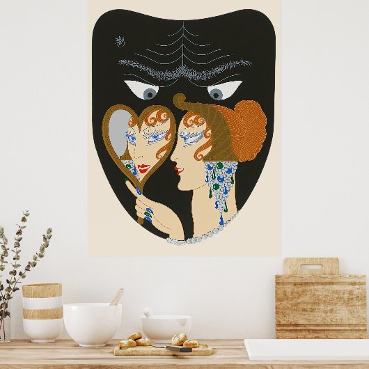 Poster Erté - Les Sept Péchés Mortels Suite, Envy (Cuisine)