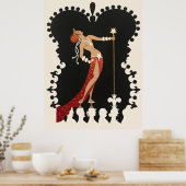 Poster Erté - Les Sept Péchés Mortels Suite, Fierté (Cuisine)