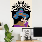 Poster Erté - Les Sept Péchés Mortels Suite, Gluttony (Bureau à domicile)