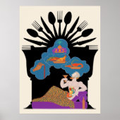 Poster Erté - Les Sept Péchés Mortels Suite, Gluttony (Devant)