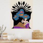 Poster Erté - Les Sept Péchés Mortels Suite, Gluttony (Cuisine)
