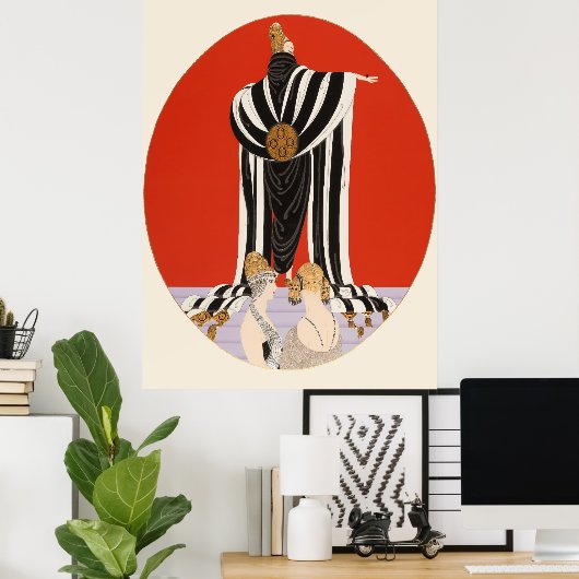 Poster Erté - Monaco (Bureau à domicile)