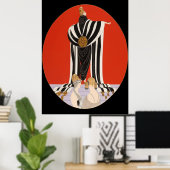 Poster Erté - Monaco [Version Nocturne] (Bureau à domicile)